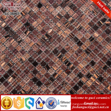 China factory brown Small particles mixed Hot - melt mosaic kitchen floor tile